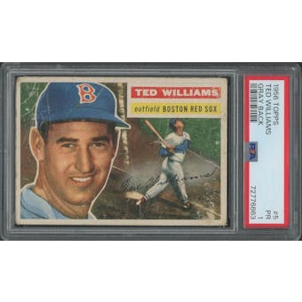 1956 Topps Baseball #5 Ted Williams Gray Back PSA 1 (PR)