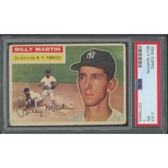 1956 Topps Baseball #181 Billy Martin PSA 1 (PR)