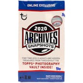 2020 Topps Archives Snapshots Baseball Box