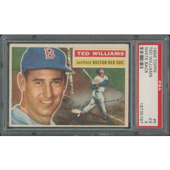 1956 Topps Baseball #5 Ted Williams White Back PSA 5 (EX)