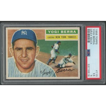 1956 Topps Baseball #110 Yogi Berra Gray Back PSA 5 (EX)