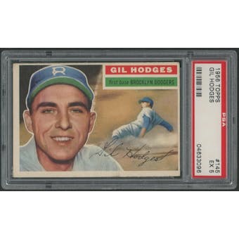 1956 Topps Baseball #145 Gil Hodges PSA 5 (EX)