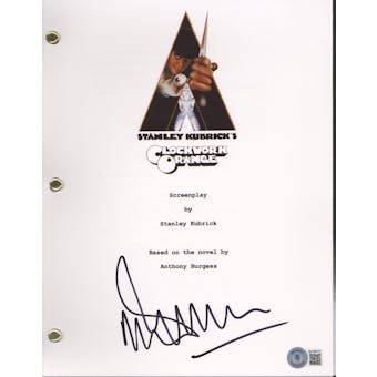 Malcolm McDowell Signed Autographed A Clockwork Orange Movie Script Beckett COA