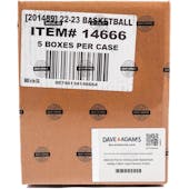 2022/23 Panini Immaculate Basketball Hobby 5-Box Case (Factory Fresh)