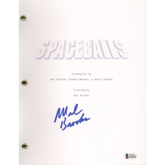 Mel Brooks Signed Autographed Spaceballs Movie Script Beckett COA