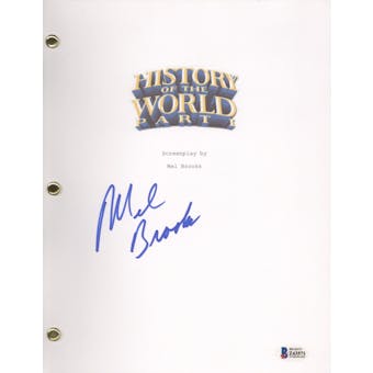 Mel Brooks Signed Autographed History of the World Part 1 Movie Script Beckett COA