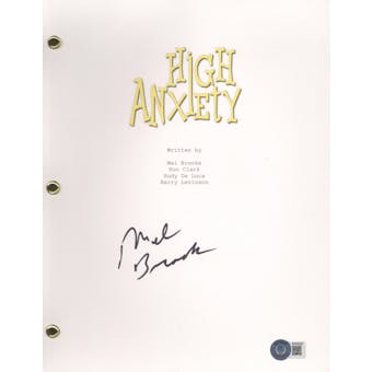Mel Brooks Signed Autographed High Anxiety Movie Script Beckett COA