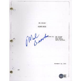 Mel Brooks Signed Autographed Silent Movie Movie Script Beckett COA