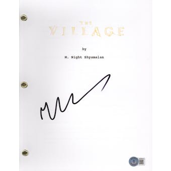 M. Night Shyamalan Signed Autographed The Village Movie Script Beckett COA