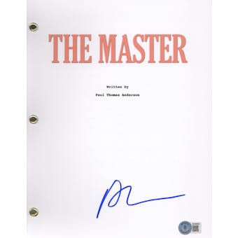 Paul Thomas Anderson Signed Autographed The Master Movie Script Beckett COA