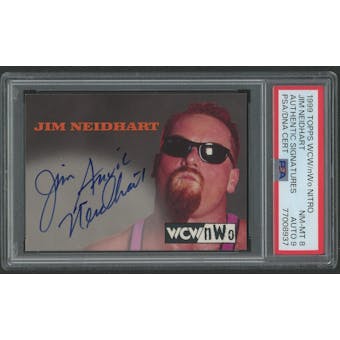 1999 Topps WCW/nWo Nitro Jim Neiderhart Auto PSA 8 (NM-MT) Auto Grade 9