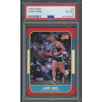 1986/87 Fleer Basketball #9 Larry Bird PSA 6 (EX-MT)