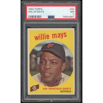 1959 Topps #50 Willie Mays PSA 7 *3987 (Reed Buy)
