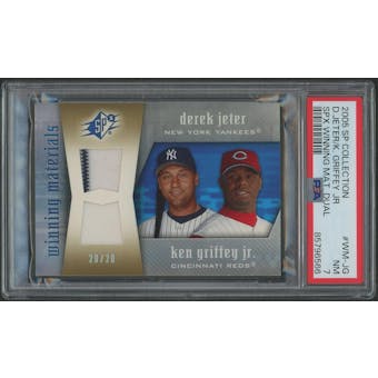 2005 Upper Deck SPx Baseball #JG Derek Jeter Ken Griffey Jr. Dual Jersey #20/20 PSA 7 (NM)