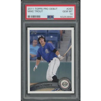 2011 Topps Pro Debut Baseball #263 Mike Trout Rookie PSA 10 (GEM MT)