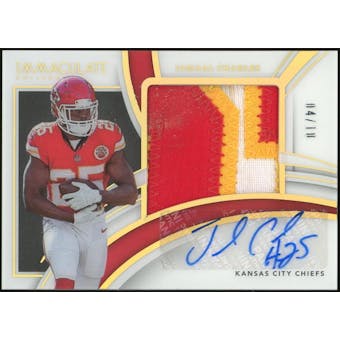2022 Immaculate Collection Premium Patch Autographs Gold #PPAJCH Jamaal Charles #/10 (Reed Buy)