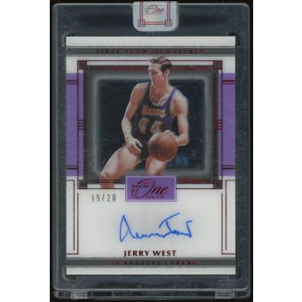 2020/21 Panini One and One First Team Signatures Red #FTSJRW Jerry West #/20 (Reed Buy)