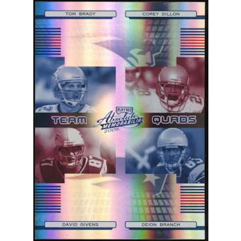 2006 Absolute Team Quads Spectrum #TQ6 Brady/Dillon/Givens/Branch #/25 (Reed Buy)