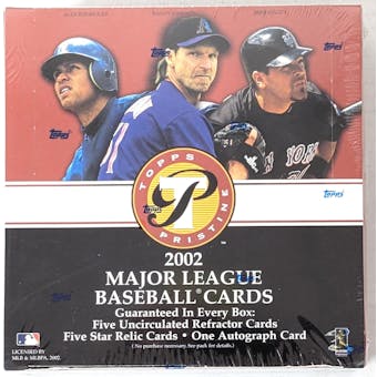2002 Topps Pristine Baseball Hobby Box (Reed Buy)