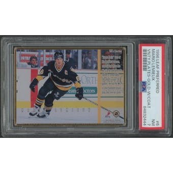 1996/97 Leaf Preferred Hockey #6 Mario Lemieux Vanity Plates Gold PSA 7 (NM)