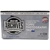 2018 Topps Archives Snapshots Baseball Box