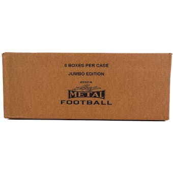 2024 Leaf Metal Football Hobby Jumbo 8-Box Case