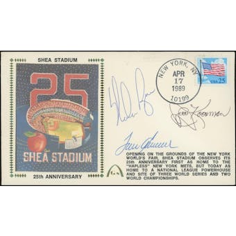 Ryan/Seaver/Koosman Autographed Shea Stadium Cachet JSA AR94969 (Reed Buy)