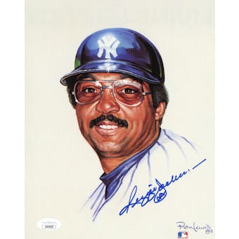 Reggie Jackson New York Yankees Autographed 8x10 Ron Lewis Art JSA AR95058 (Reed Buy)