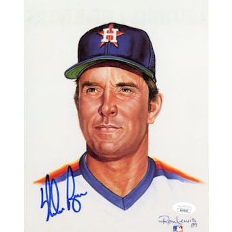Nolan Ryan Houston Astros Autographed 8x10 Ron Lewis Art JSA AR95056 (Reed Buy)