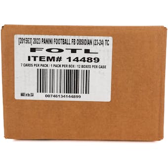 2023 Panini Obsidian Football 1st Off The Line FOTL Hobby 12-Box Case