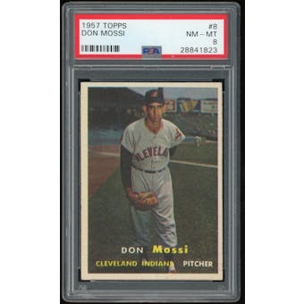 1957 Topps #8 Don Mossi PSA 8 *1823 (Reed Buy)