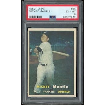 1957 Topps #95 Mickey Mantle PSA 6 *2272 (Reed Buy)