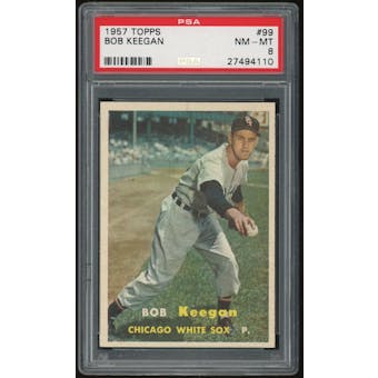1957 Topps #99 Bob Keegan PSA 8 *4110 (Reed Buy)