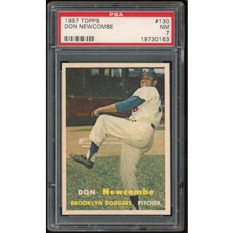 1957 Topps #130 Don Newcombe PSA 7 *0163 (Reed Buy)