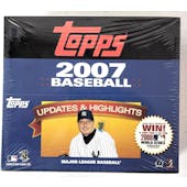 2007 Topps Updates & Highlights Baseball 24-Pack Retail Box (Reed Buy)