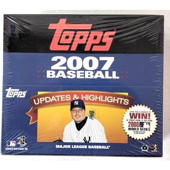 2007 Topps Updates & Highlights Baseball 24-Pack Retail Box (Reed Buy)