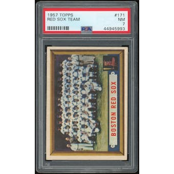 1957 Topps #171 Red Sox Team PSA 7 *5993 (Reed Buy)