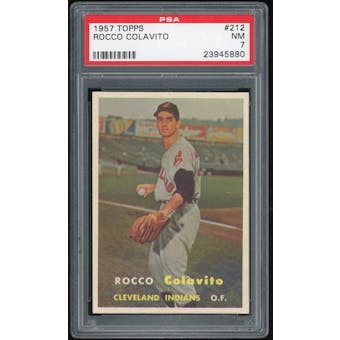 1957 Topps #212 Rocky Colavito RC PSA 7 *5880 (Reed Buy)