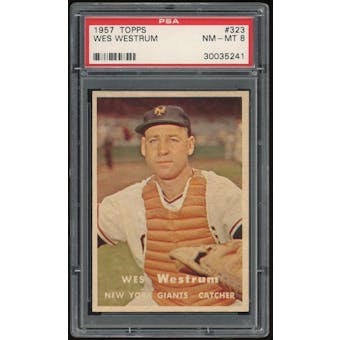 1957 Topps #323 Wes Westrum PSA 8 *5241 (Reed Buy)
