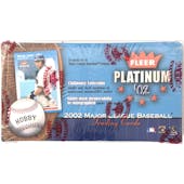 2002 Fleer Platinum Baseball Hobby Box (Reed Buy)