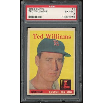 1958 Topps #1 Ted Williams PSA 6 *6219 (Reed Buy)