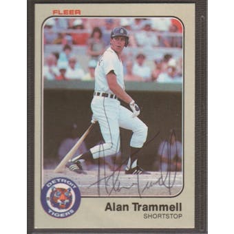 1983 Fleer Baseball #344 Alan Trammell Signed in Person Auto