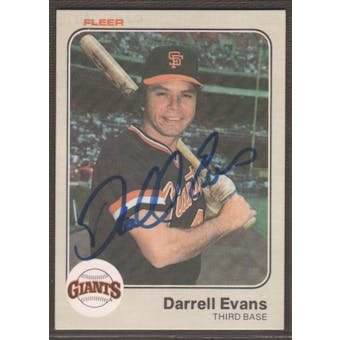 1983 Fleer Baseball #258 Darrell Evans Signed in Person Auto