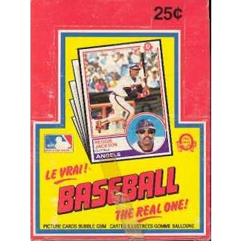 1983 O-Pee-Chee Baseball Wax Box