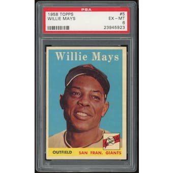 1958 Topps #5 Willie Mays PSA 6 *5923 (Reed Buy)