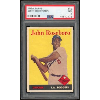 1958 Topps #42 Jose Roseboro PSA 7 *7173 (Reed Buy)