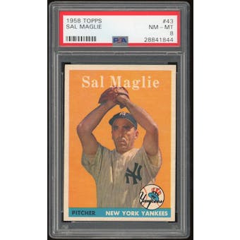 1958 Topps #43 Sal Maglie PSA 8 *1844 (Reed Buy)