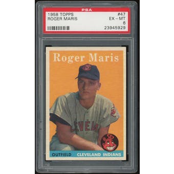 1958 Topps #47 Roger Maris RC PSA 6 *5929 (Reed Buy)
