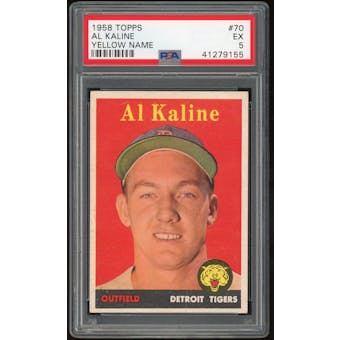 1958 Topps #70 Al Kaline YN PSA 5 *9155 (Reed Buy)