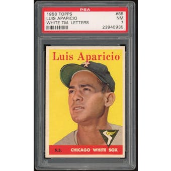 1958 Topps #85 Luis Aparicio WT PSA 7 *5935 (Reed Buy)